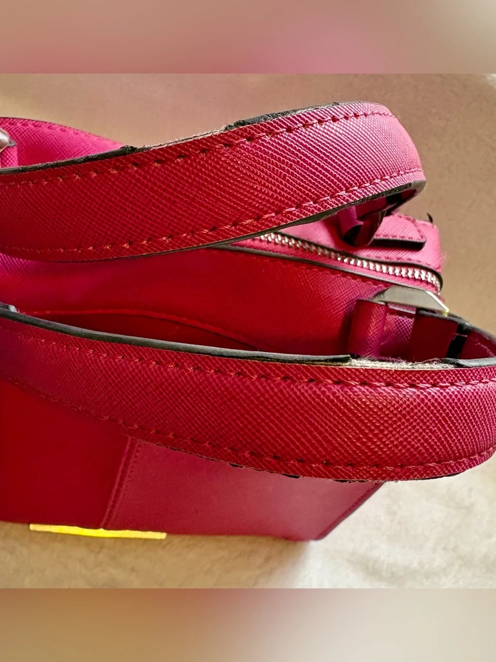 Steve Madden Hot Pink Structured Satchel with Top Handle